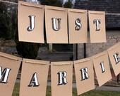 Bunting  //  Just Married Bunting  //  Indoor Bunting  //  Rustic  //  Wedding Bunting  //  Just Married