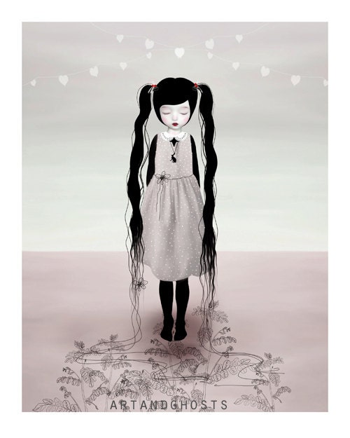 Silent Song - Digital Illustration Art Print 10x8