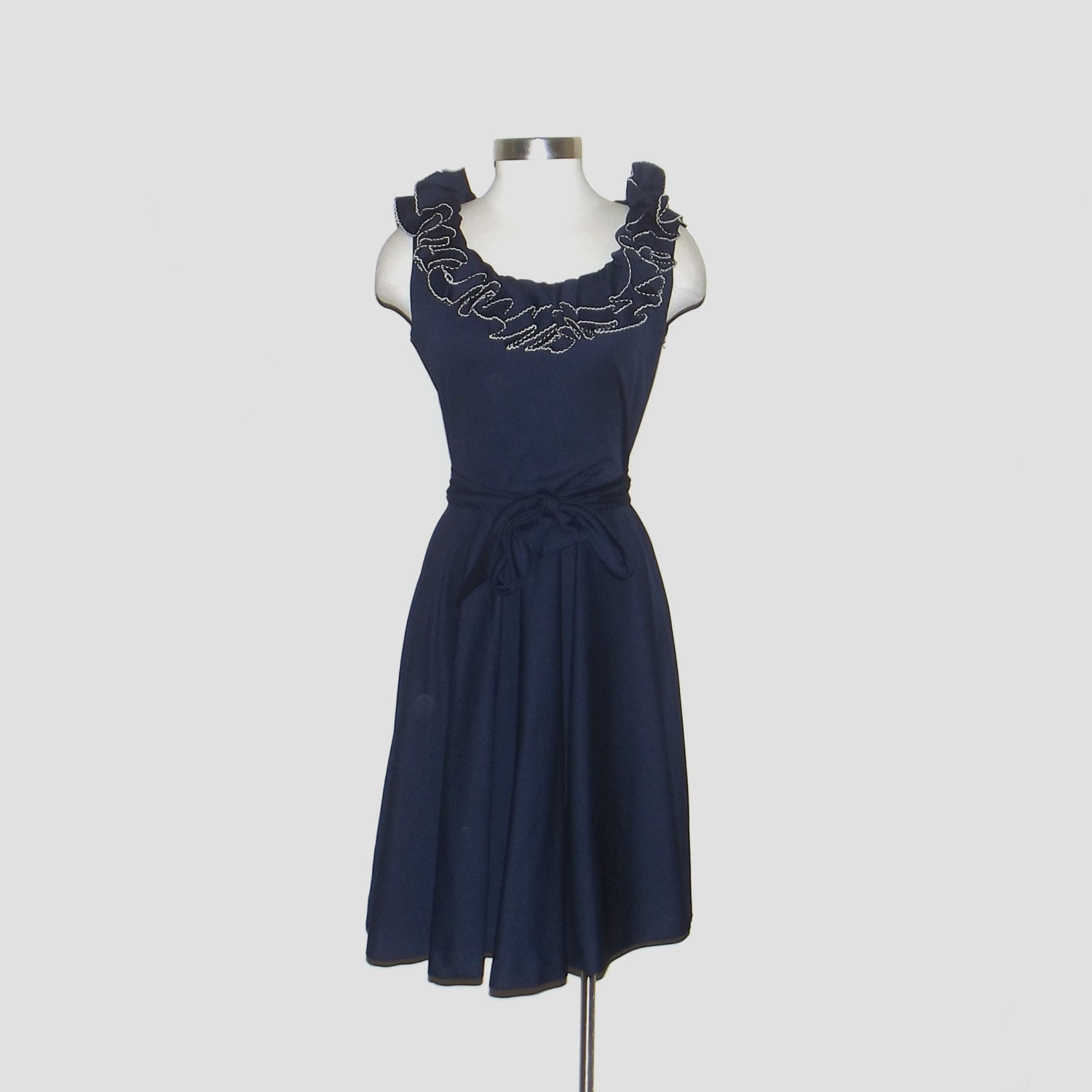 1960s dress / 60s dress / medium m / Flirty Frills Dress