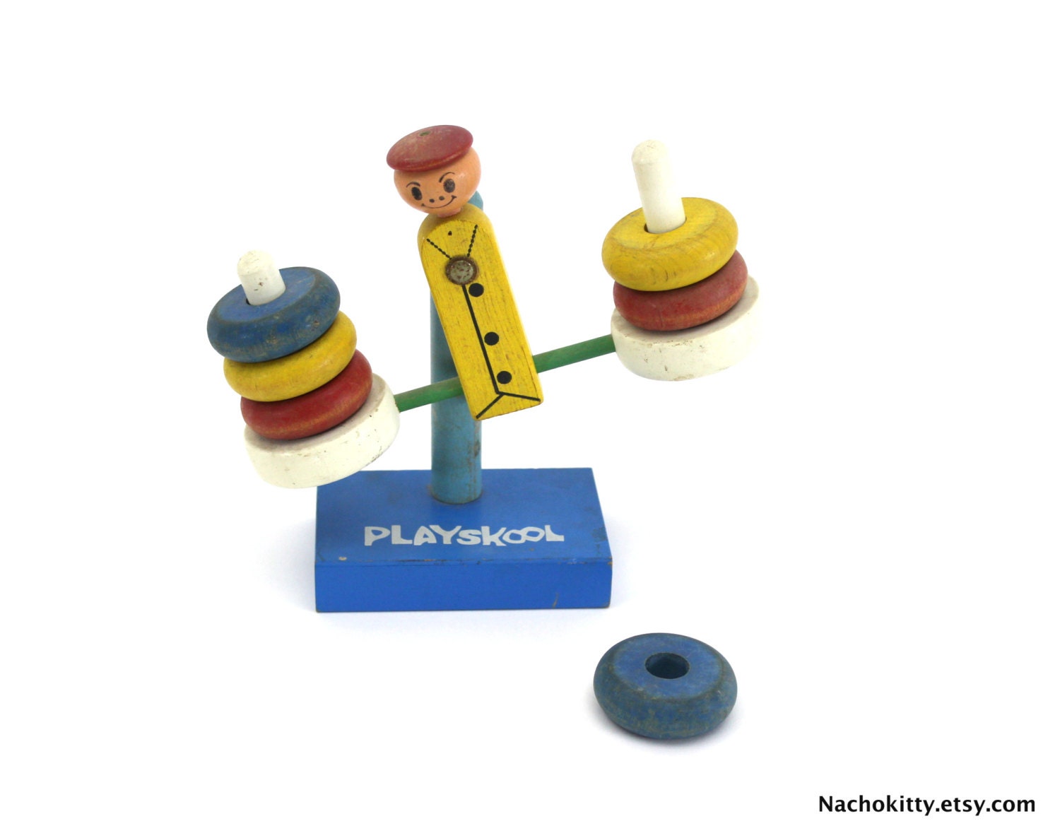 1940s Playskool Balance Wooden Toy, Complete Set