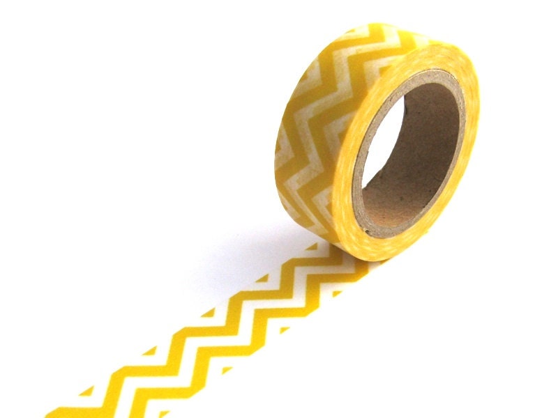 Washi Masking Tape - Yellow Chevron
