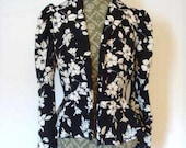 COMING SOON...Vintage 1980s Black & White Floral Blazer