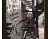 A3 print on quality canvas texture paper - Steampunk Marilyn v2 - signed, and with UV protective varnish