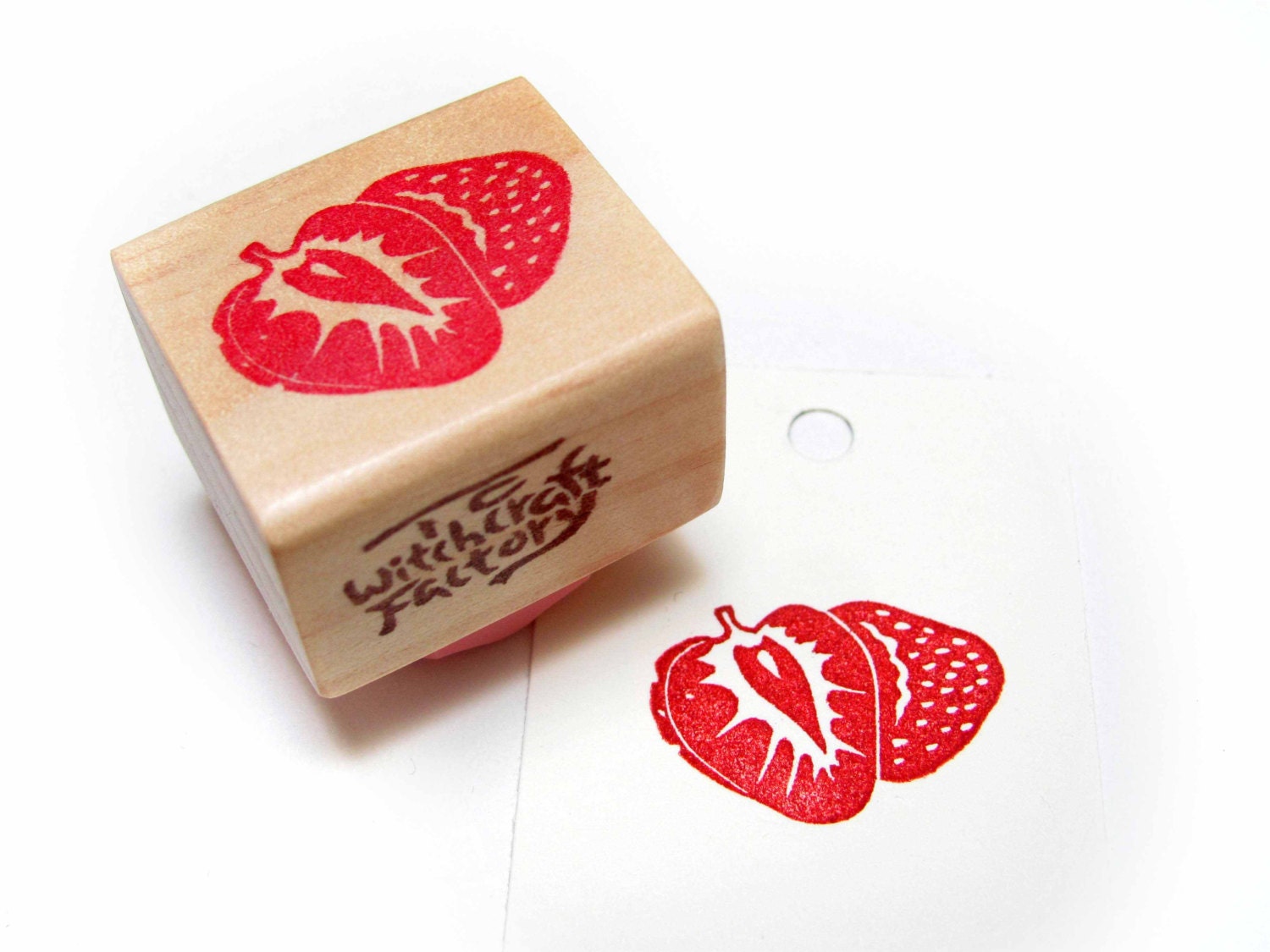 Strawberry, Hand Carved Rubber Stamp