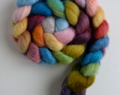 BFL Wool Roving - Hand Painted Spinning or Felting Fiber, 4 ounces, Winsome