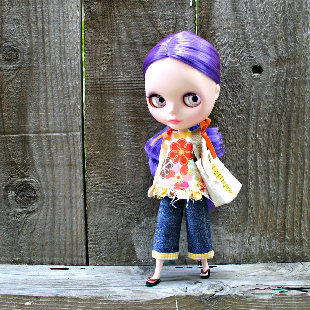 orange spring set - Blythe outfit.