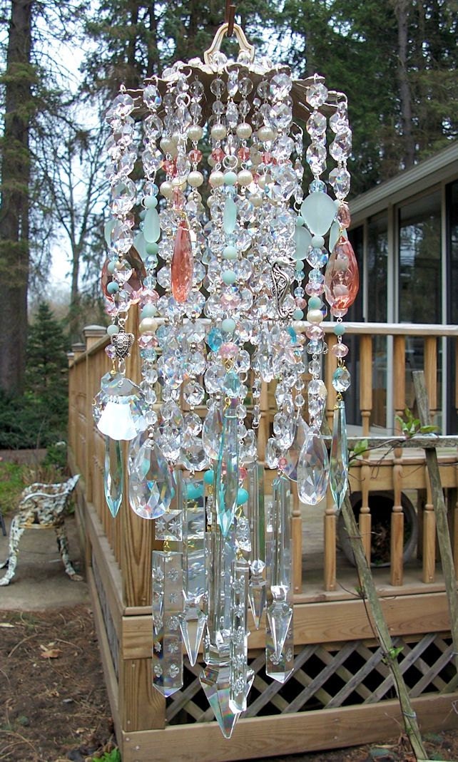 The Beach Antique Crystal Wind Chime On Hold