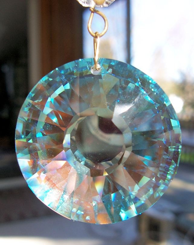 Swarovski Sun on Antique Crystal Prism Chain Sun Catcher