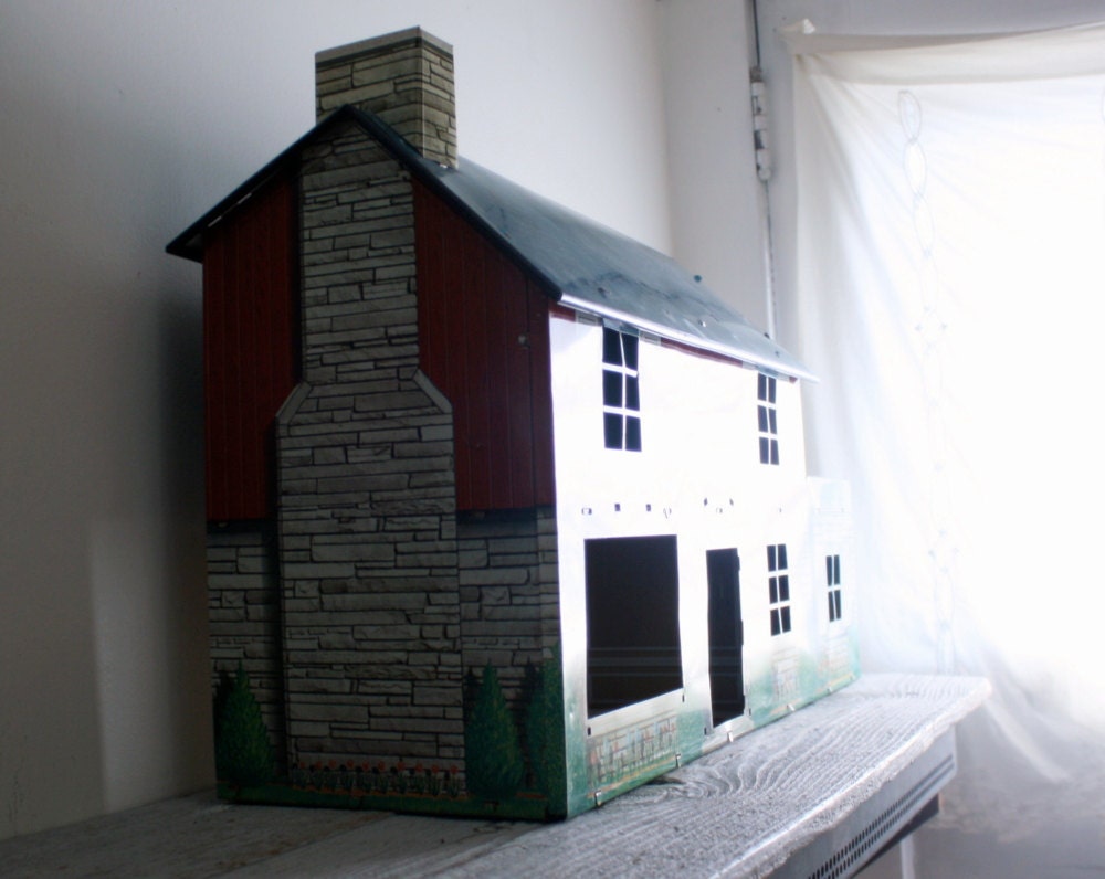 Large Vintage Metal Sixties Doll House