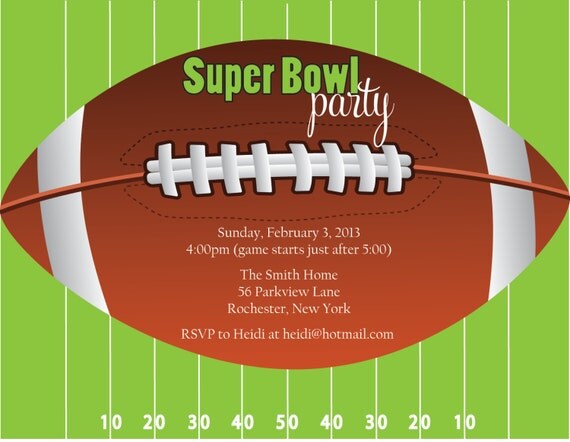 Super Bowl Football party invitation (set of 10) Il_570xn