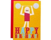 Circus Collection // Strong Man Birthday Card