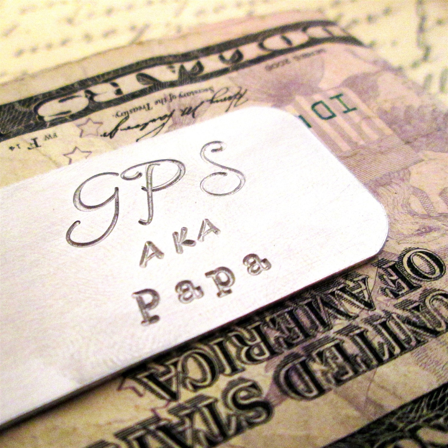 Father's Day Gift - Papa Money Clip -Personalized Money Clip-  Money Clip -Aluminum Money Clip -
