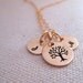 Family Tree Necklace - hand stamped necklace - gold mothers necklace