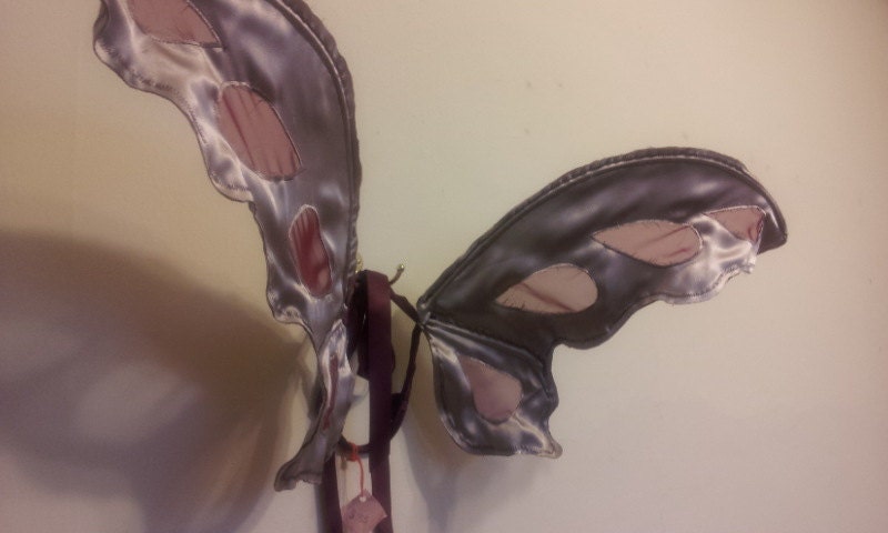 Maroon Chiffon Fairy Wings