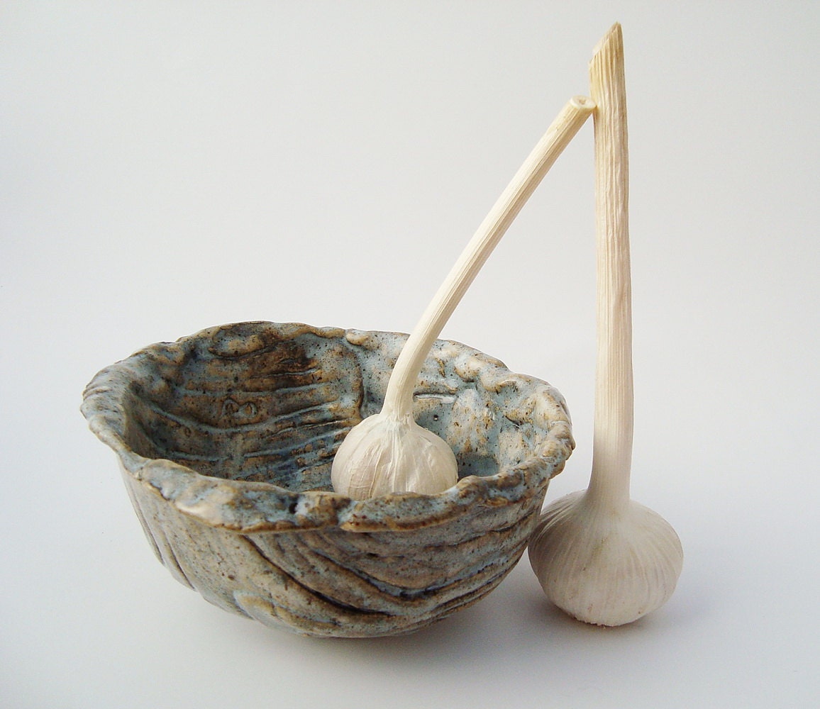 Faux Bois Bowl, Woodgrain Pottery,  Rustic Primitive, Wabi Sabi. Asymmetrical, white