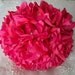 Silk Wedding Bouquet of Hot Pink Florals Wrapped in Black Bridal and Bridesmaids Bouquet Set