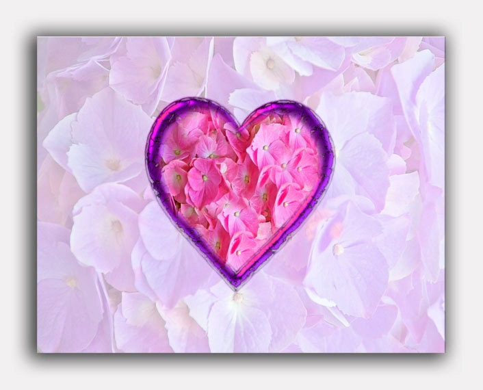Note Card Set of 6 -Heart Card -Love Note -Flower Card -Blank Note Cards -Shower Invitation -Romantic Card