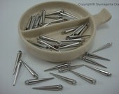 50 pieces acrylic SPIKE BEADS pendants, silver color, 22 mm long (01086)