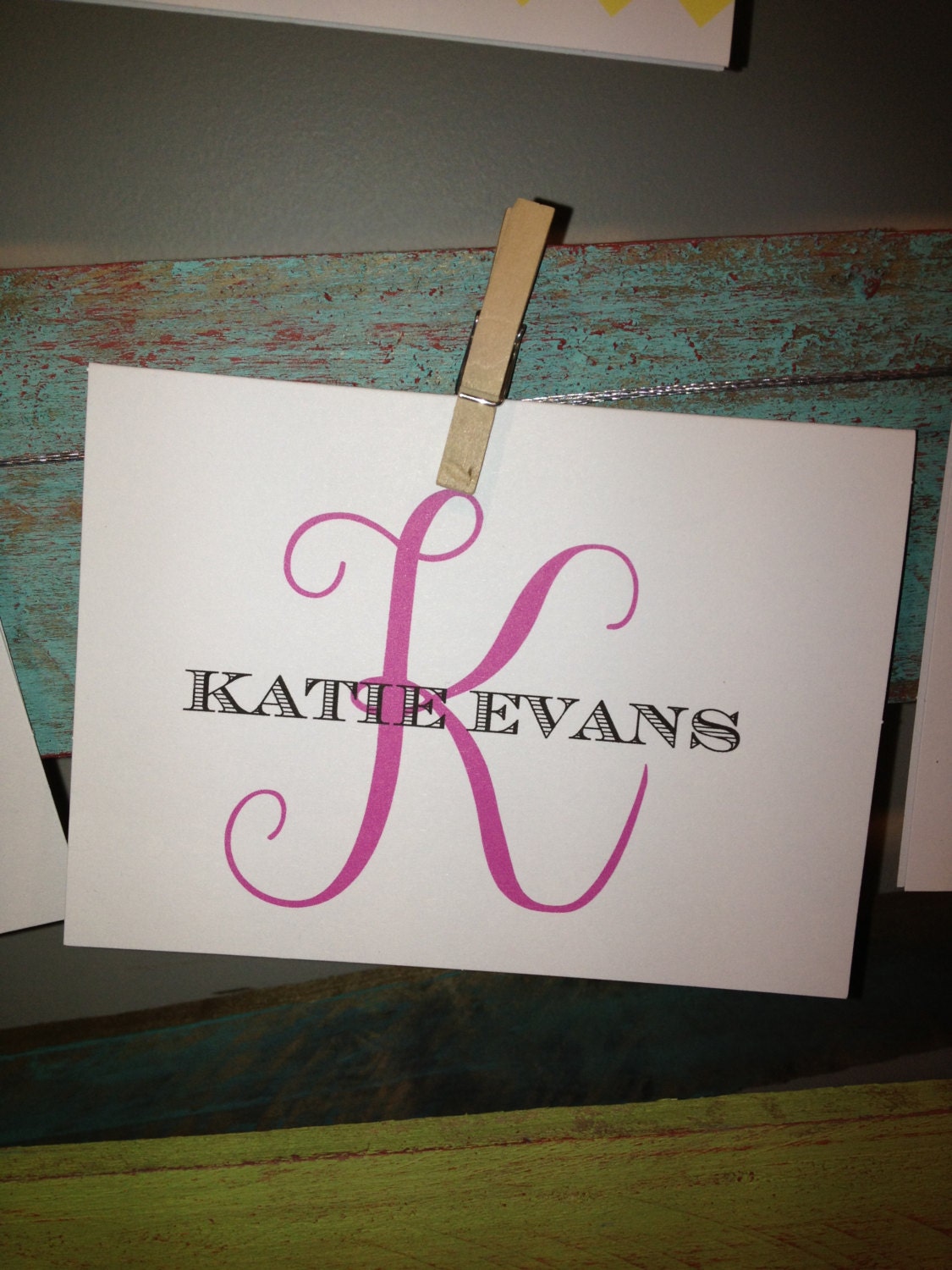 Beautiful Personaized Initial Notecards - set of 10