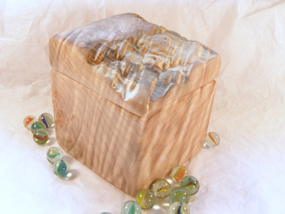 Maple Burl Wood Box, wedding gift, wood anniversary, gift for groom, wooden jewelry, wedding anniversary,  Oregon Coast, eco friendly gift