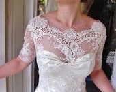 New Kiss me in BARILOCHE ivory bridal lace top bolero wedding shrug ivory  lace top ivory lace blouse bridal bolero jacket