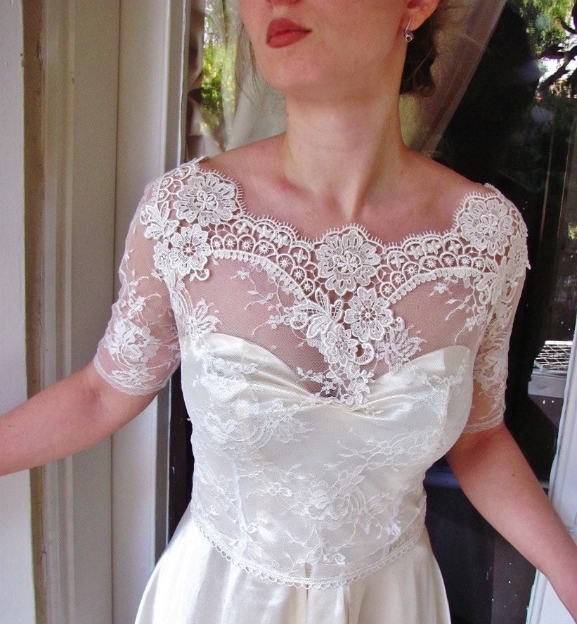 New Kiss me in BARILOCHE ivory bridal lace top bolero wedding shrug ivory  lace top ivory lace blouse bridal bolero jacket
