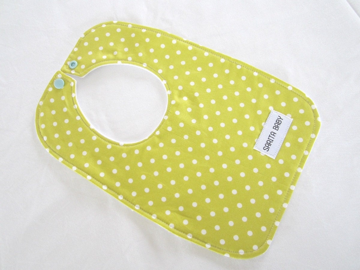 Organic Baby Bib in Grass