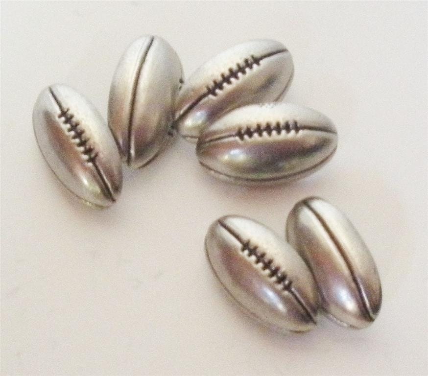 Silver Football Buttons by Buttons Galore