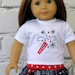 4th of July Fireworks Tee Shirt Twirl Skirt - American Girl Doll Clothes