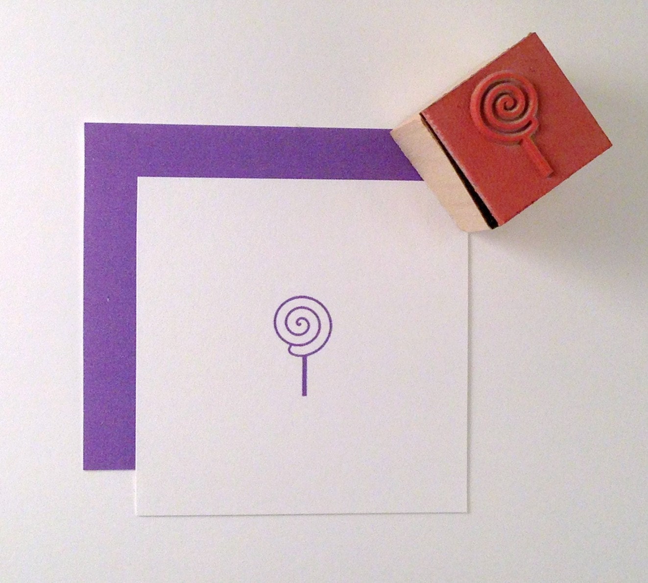 MINI Lollipop Rubber Stamp