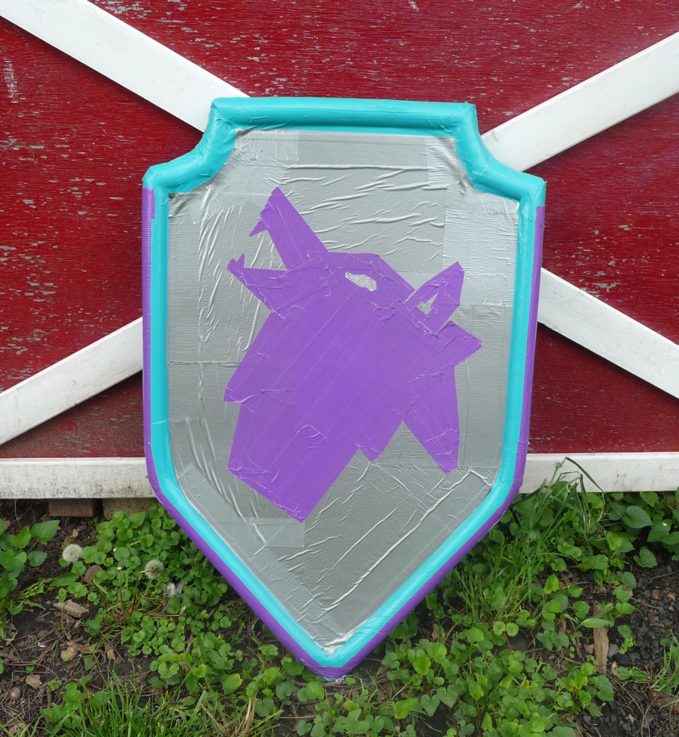 Blue and Purple Boffer Wolf Shield