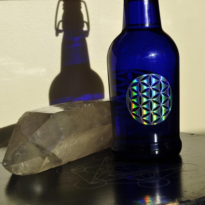 Seed of life sacred geometry shimmer vinyl decal SET of 2