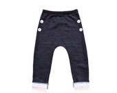 Skinny Black Merino Button Leggings