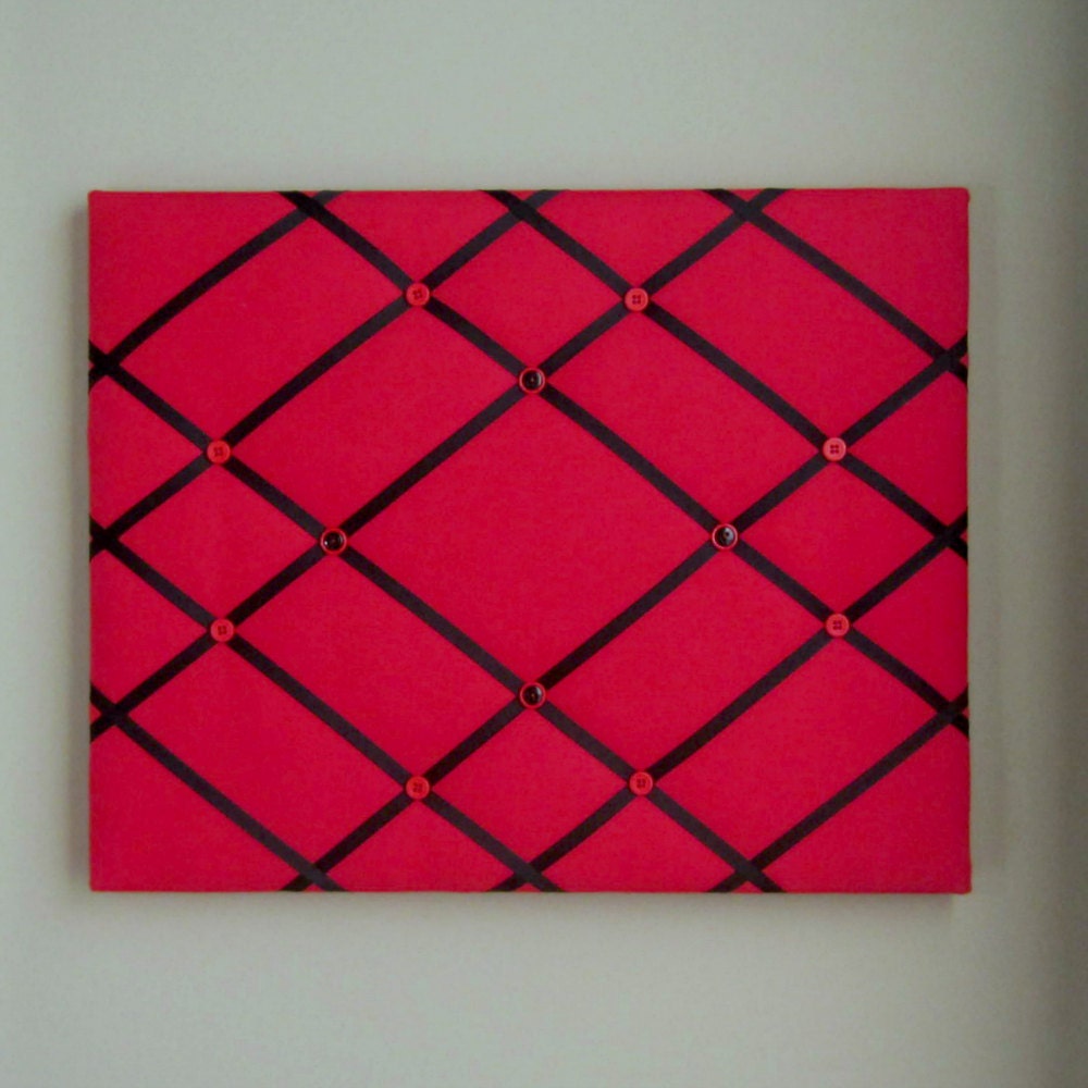 16x20 French Memory Board or Bow Holder Ribbon Board Red and Black