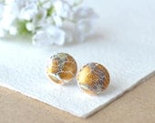 Gold stud earrings , surgical steel studs , gold post earrings , modern jewelry