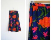vintage maxi skirt / 70s skirt / PSYCHEDELIC LILY