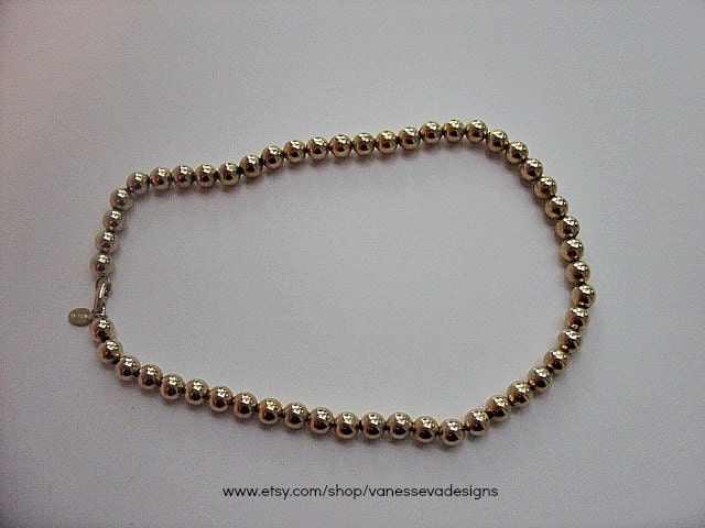 Vintage 16 Inch Park Lane Golden Bead Choker