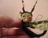 ooak pose-able tiny dragonfly caterpillar bug FAIRY ( 2 ) art doll by DinkyDarlings