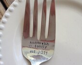 Custom vintage silverplate serving fork - your choice of wording