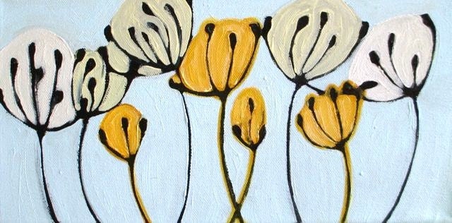 Sunshine Snow Pods, oil painting on canvas