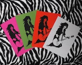 Joan Jett Patch Black on Pink / Orange / Lime Green / White