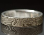 Mokumé Gane Etched Men's Ring