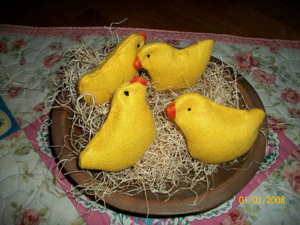 Little Handmade Felt Baby Chicks