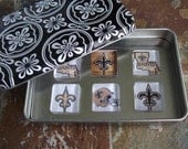Saints - square glass magnet set