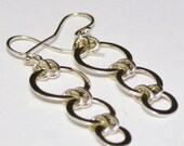 Sterling Silver Circle Link Earrings