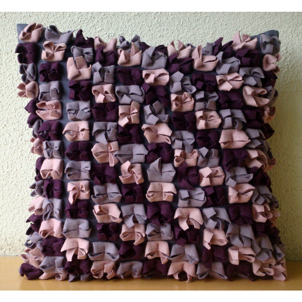 Love Punch - Pillow Sham Covers - 24x24 Inches Suede Pilllow ShamCover with Felt Embroidery