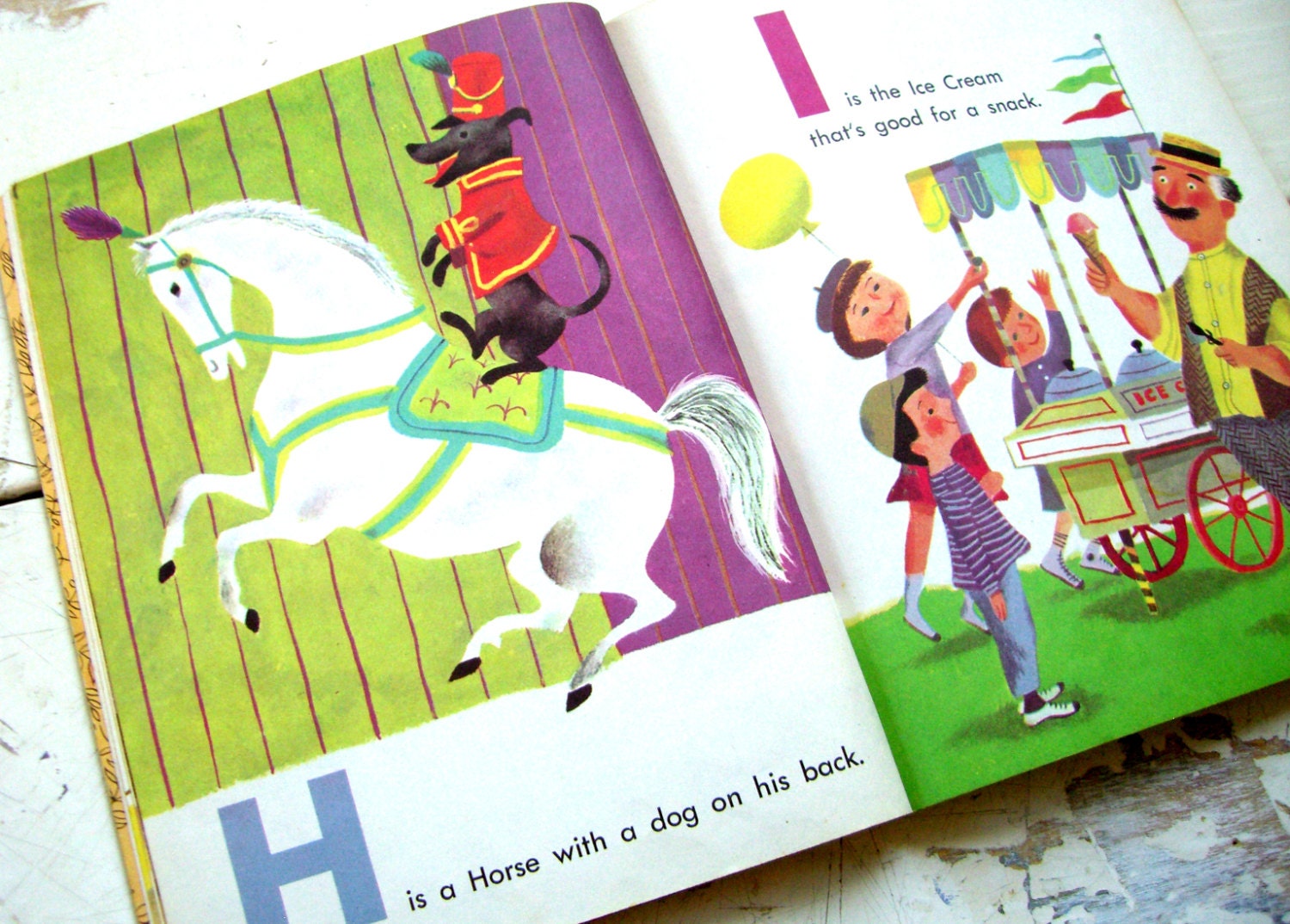 The Circus ABC, A Vintage Hardcover Little Golden Book, Copyright 1955