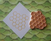 Honeycomb Rubber Stamp Hand Carved