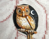 The Crescent Moon's a Hoot Pendant