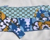 Wristlet  Clutch Medallion Blue - Zipper Purse